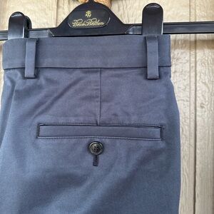 BROOKS BROTHERS 🐑 Men’s Navy Flat Front Cotton Chinos - Size 35/30